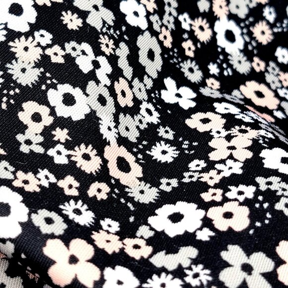 Vintage-Style Sleeveless Floral Midi Dress W/ Lace Hem Peter Pan Collar & Ribbon - Picture 8 of 14